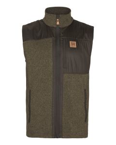 Härkila Kalix fleece waistcoat Willow green/Shadow brown