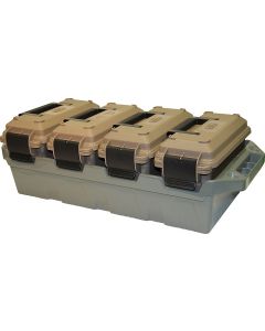 24AC4C MTM Case Gard 4-Can Ammo Crate 30 Cal Dark Earth
