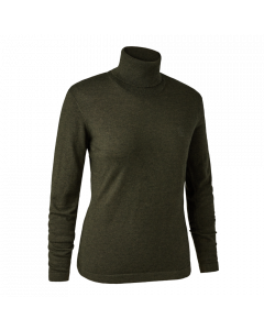 8346 Deerhunter Lady Darlington Roll Neck Green Melange