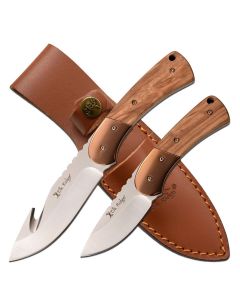 Elk Ridge Fixed Blade Double Hunting Knife Set - 8" & 6"