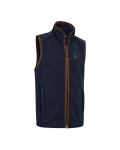 4639 Deerhunter Youth Cumbria Fleece Waistcoat - Dark Blue