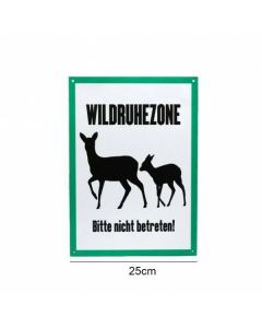 aluminium Sign caution  „Wildlife zone“